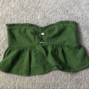 Pacsun strapless keyhole crop top